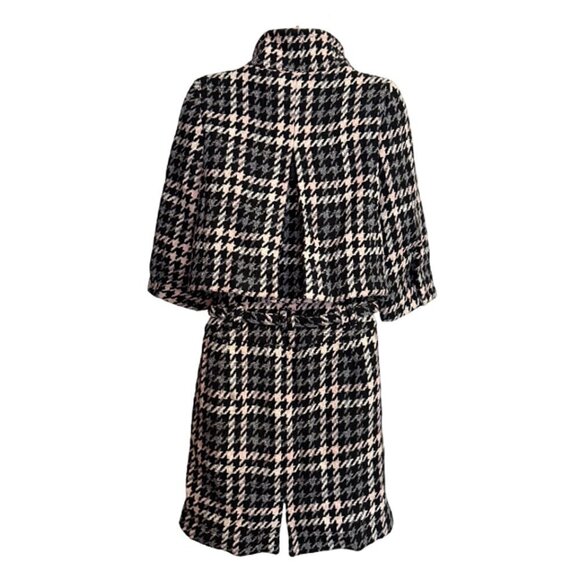 Nygard Collection Vintage Houndstooth Pink, Gray & Black Skirt Suit Size 2 & 4 - Picture 5 of 16